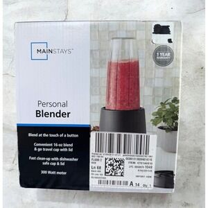 Mainstays Personal Blender Unisex OS Black New 16oz 300W Travel Cup 670146810